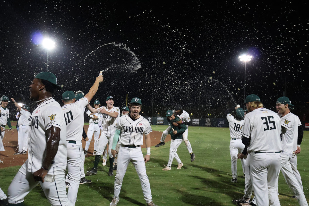 The Ballers celebrate on the field after winning the 2025 Championship at Raimondi Park